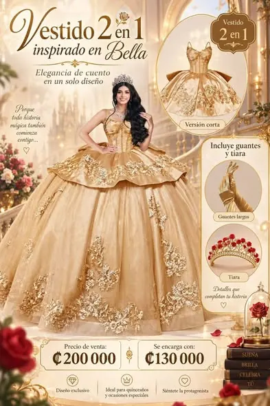 Bella · vestido desmontable 2 en 1