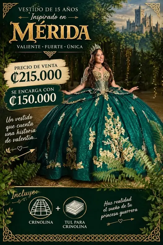 Mérida · verde y dorado